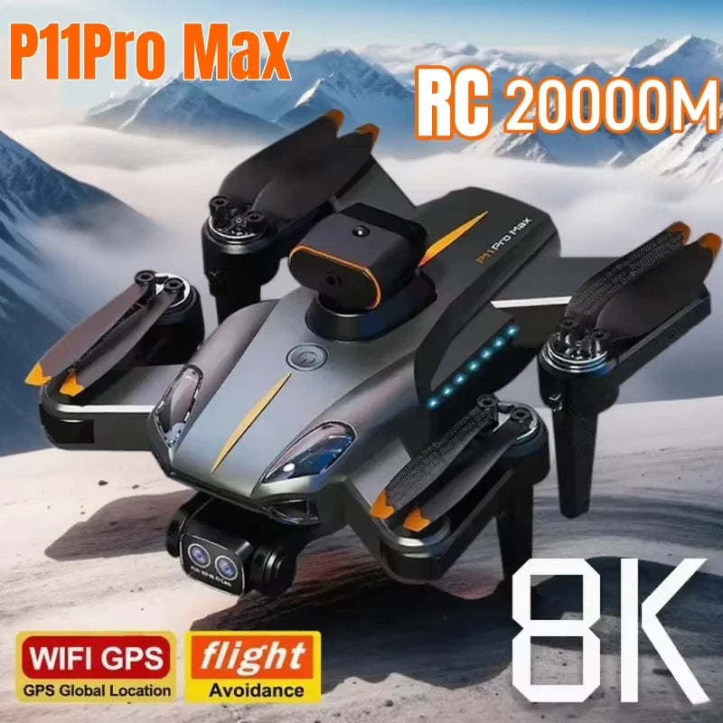 GPS foldable quadcopter drone with dual cameras and front gimbal