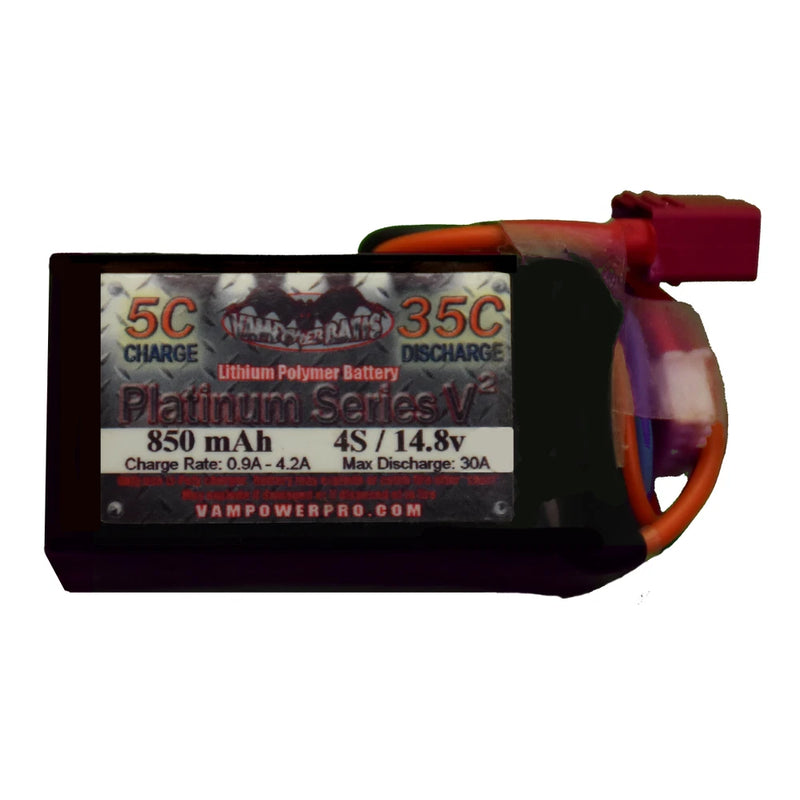 Vampowerpro Platinum 850mAh 4S (14.8v) 35C LiPo Battery VP08504S35JST NEW NIB Battery