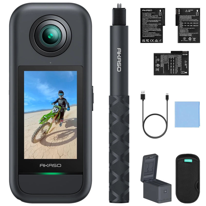 AKASO 360 Creator Combo Action Camera 5.7K 72MP 48MP Sensor Waterproof HDR