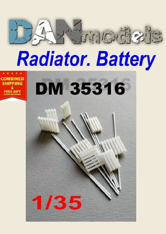 Dan Models 35316 1/35 Material for dioramas. Batteries 4+4 for 7 ribs, model kit Battery