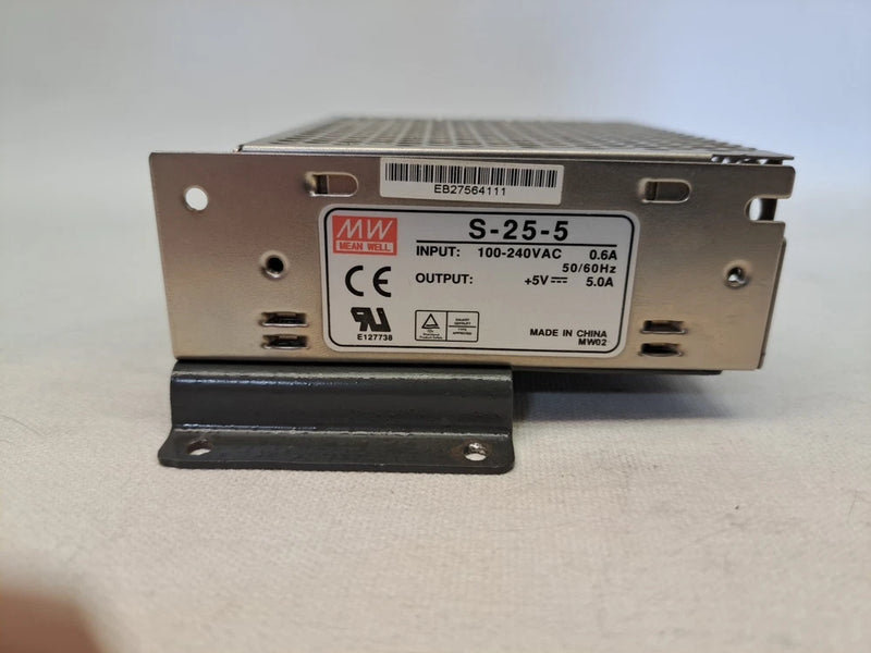 MEAN WELL S-25-5 AC/DC Single Output Switching Power Supply   USED