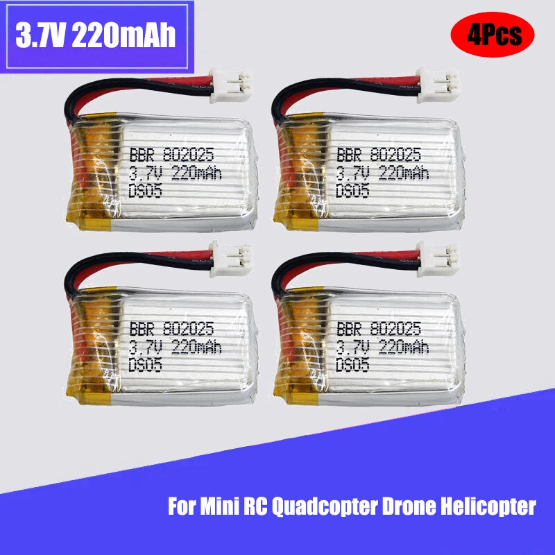 3.7V 220mAh 20C Battery PH2.0 plug for RC Helicopter Racing Drone Mini Flyer