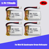 3.7V 220mAh 20C Battery PH2.0 plug for RC Helicopter Racing Drone Mini Flyer