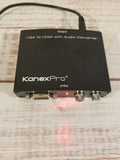 KanexPro Black Input/Output VGA to HDMI with Stereo Audio Converter Compact Size