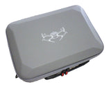 Gray EVA hard drone case with zipper closure and molded drone icon