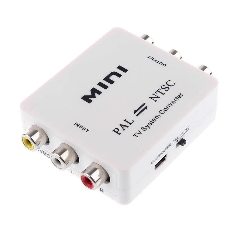 PAL/NTSC/SECAM to PAL/NTSC Mini Bi-directional TV System Converter Switcher