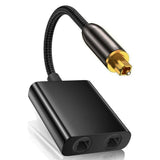 Optical Fiber Cable Splitter 2 in 1 Toslink Converter for HDTV DVD Digital 5037