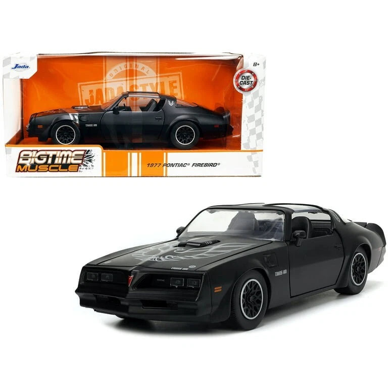 34038 BY JADA 1977 PONTIAC FIREBIRD T/A MATT BLACK 1/24 DIECAST MODEL CAR