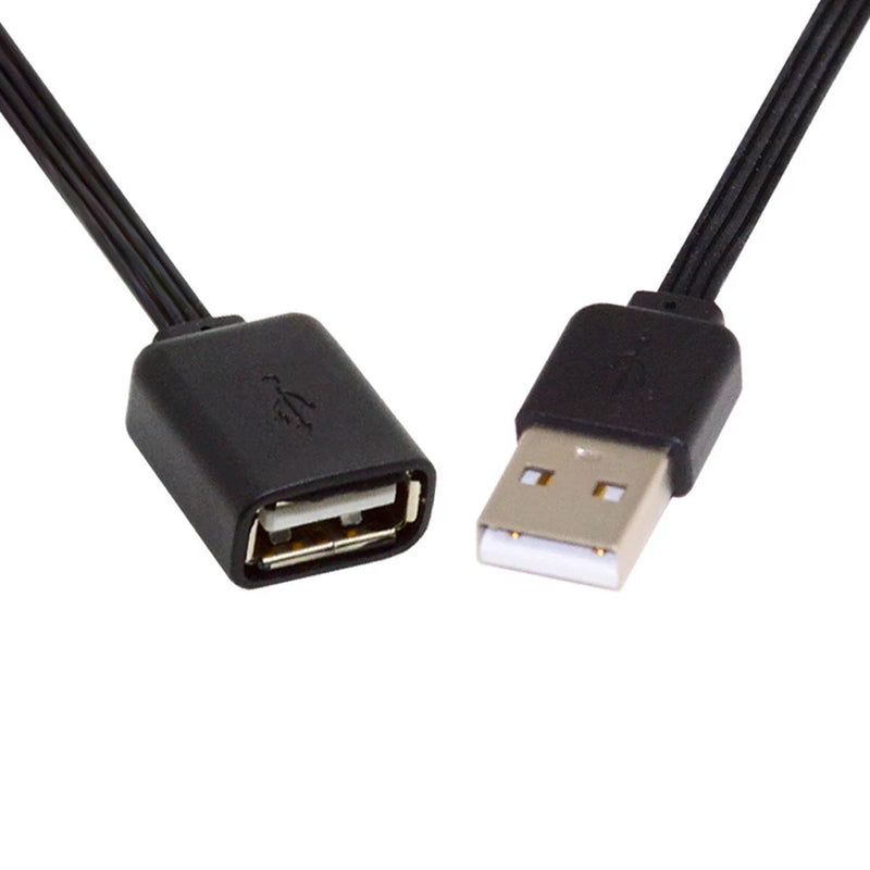 Cablecy USB2.0 Male to Female 13cm for FPV & Disk & Phone Female Data Flat Slim