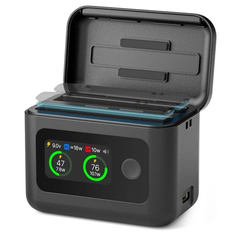 SYMIK 27W Dual Fast Charger for Insta 360 X5 PLUS 2 Batteries ??