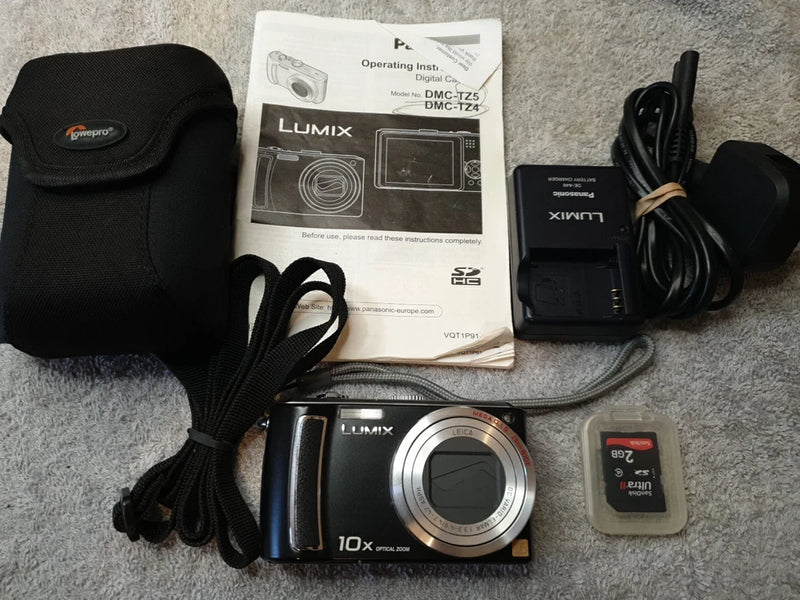 Panasonic Lumix DMC-TZ5 Compact Camera with Accessories & Case Tested WorkingVGC