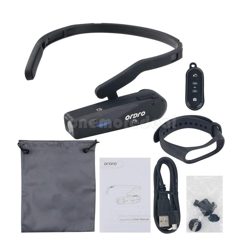 EP5 Head Mounted Sports Camera 8MP 1080P w/ Remote Control for Vlogger Blogger