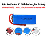 WLtoys Original Rechargeable Battery,7.4V/3000mAh 22.2Wh, WLtoys Battery Kit