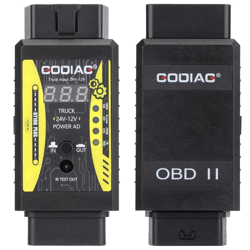 GODIAG GT106 PLUS Heavy Duty Truck 24v to 12v Converter Fuel Injector Cleaning