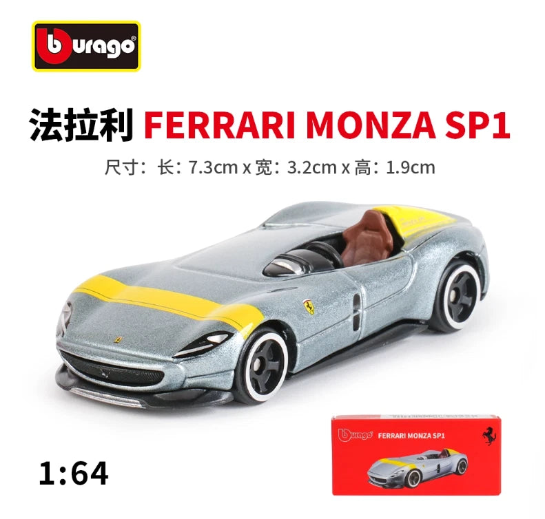 Bburago 1:64 Ferrari Monza SP1 Race Diecast Metal Model Car New