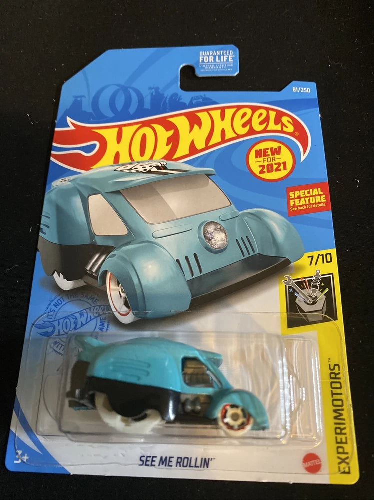 2021 Hot Wheels #81 Experimotors 7/10 SEE ME ROLLIN' New Model Near Mint