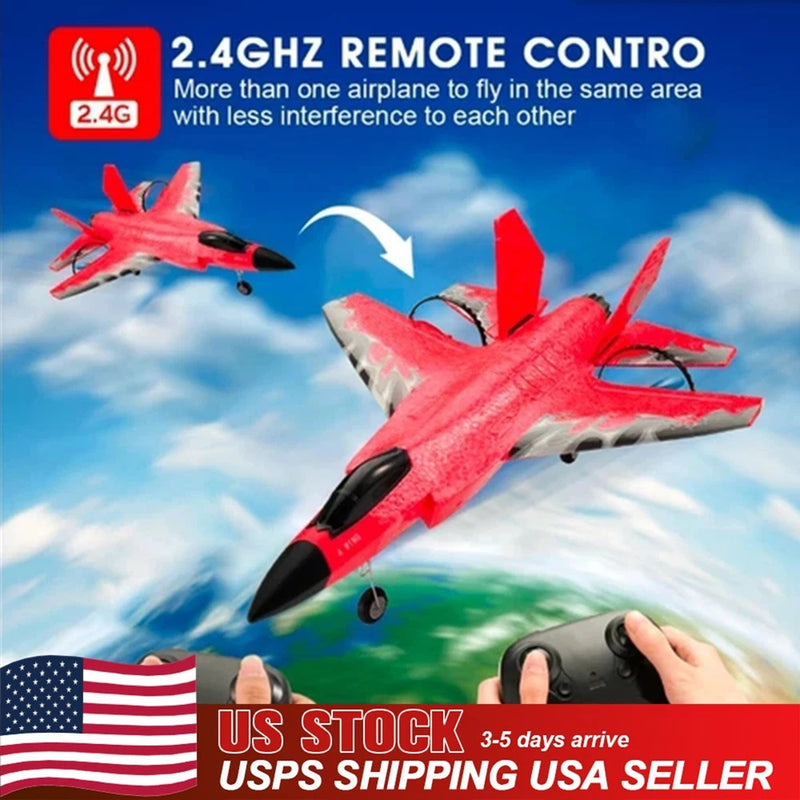 US 2.4G F35 Lightning RC Fighter Jet Remote Control Plane for Beginners Aircraft