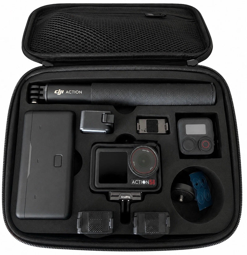 DJI Osmo Action 5 Pro 4K Waterproof Subject Tracking Camera Bundle, Black