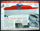 RARE Vtg 1947 DEALER Ad - Schilling ELCO Cruiser Model Motor Boat 14¡± Battery Op Battery