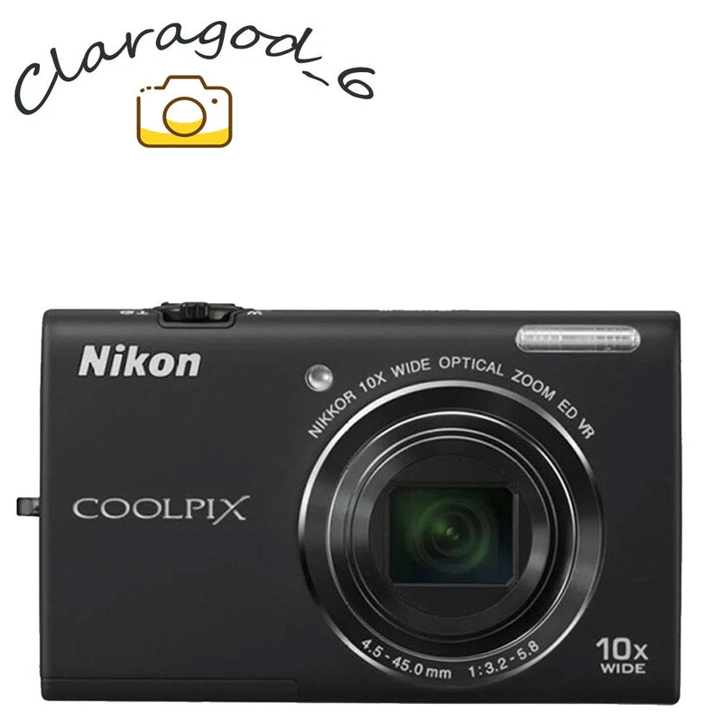 Nikon COOLPIX S6200 16.0MP Digital Camera 10 x Zoom Black 85% new