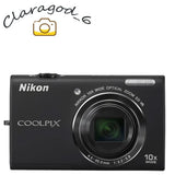 Nikon COOLPIX S6200 16.0MP Digital Camera 10 x Zoom Black 85% new