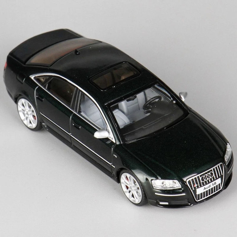 EY JKM 1:64 Dark Green S8 Sedan Sports Model Diecast Display Car