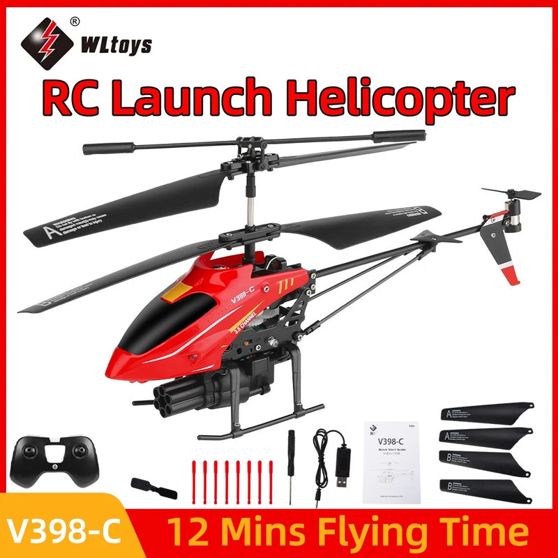 Wltoys RC Helicopter V398-C Plane Helicopter 2.4G 6-Axis Gyro Pressure Altitude
