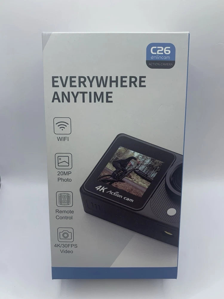 Dual Screen Action Camera C26 Model 4K 30FPS Splash proof YW