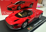 Bburago 1:43 Ferrari Daytona SP3 Diecast Metal Model Car Acrylic Cover Base New