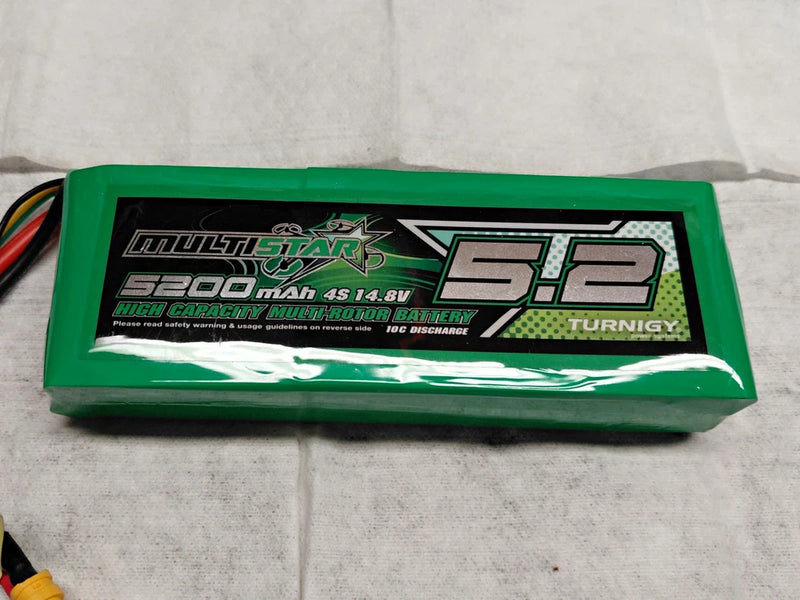 Turnigy MultiStar LiPo Battery Pack 5200mAh 4S 14.8V 10C (MPN 912700002-0) Battery