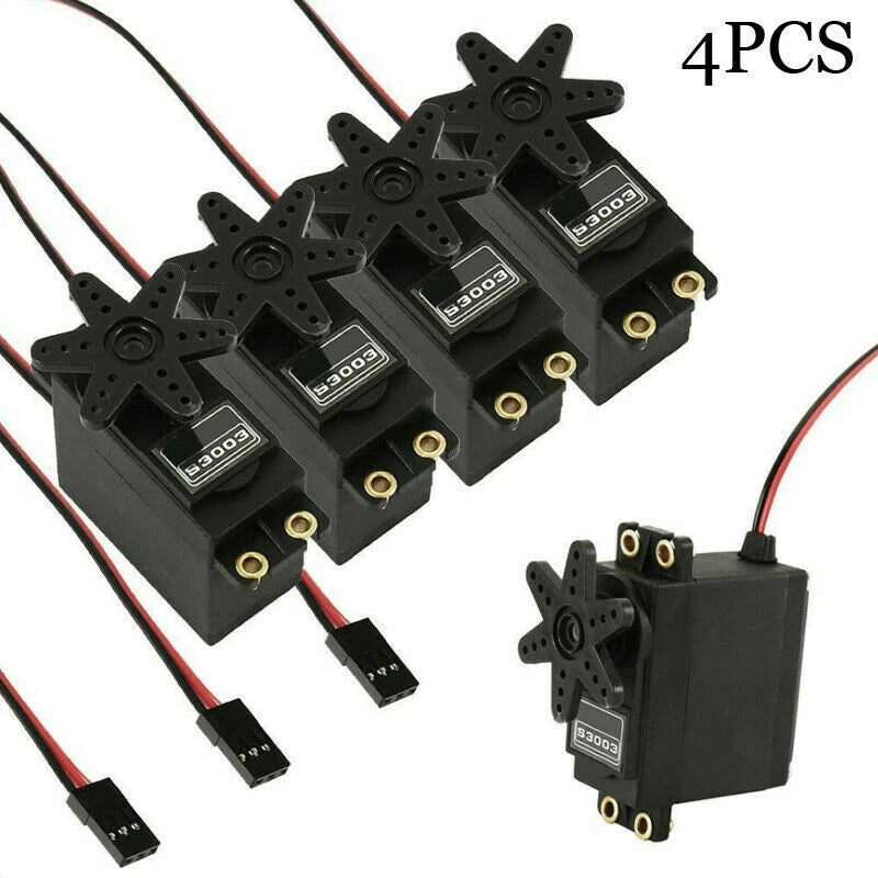 Premium 4X S3003 Gear Torque Servo For Futaba RC Car Boat Helicopter C# 4.8-6.0V