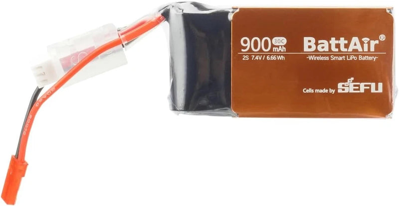 7.4 V Smart Lipo Battery 2S 900 mAh 25C BattAir RC Car Battery with XT 60 Plug
