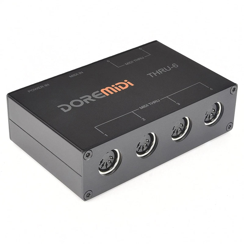 CAMOLA MIDI Thru 6 Box USB MIDI Interface 1-in 6-out Wired Transmission with ...