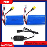 7.4v 2000mah 2s 20c Li-ion Battery XT30 Plug With Charger For Rc Car Truck Boat