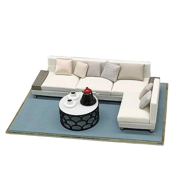Diorama 1:18/24 Sofa Model Set Garage Workshop Furniture Scene Display Accessory