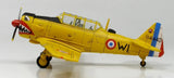 1/72 North American T-6 Texan model airplane in yellow with French markings