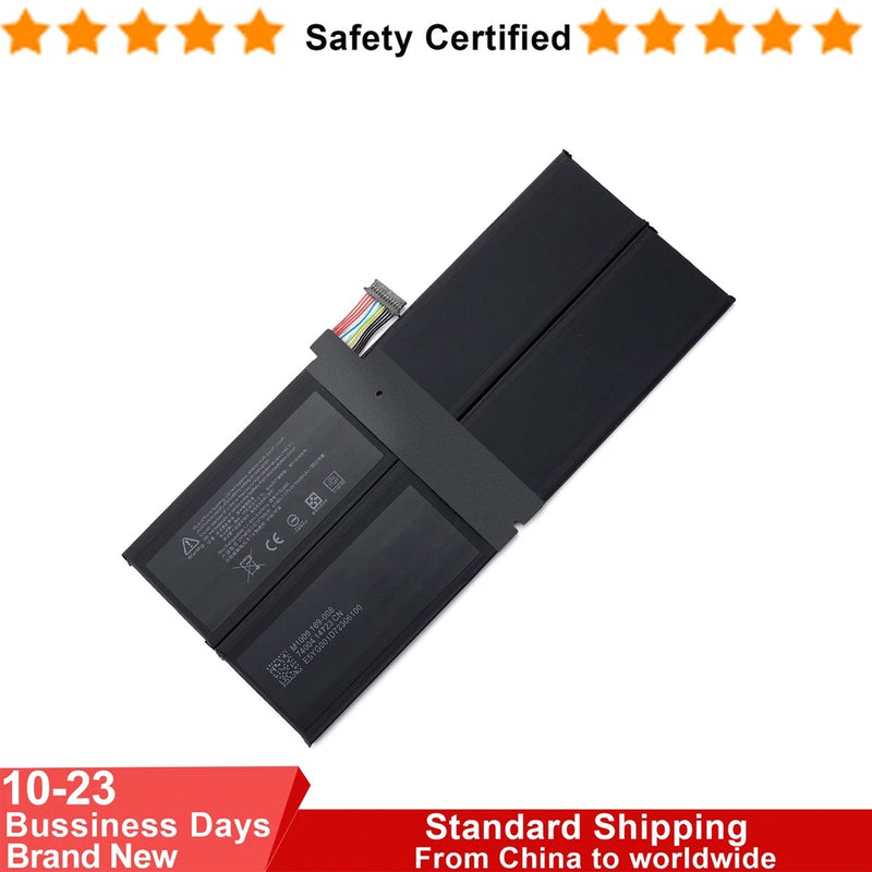 Laptop replacement battery pack for Surface Pro, black with connector ribbon