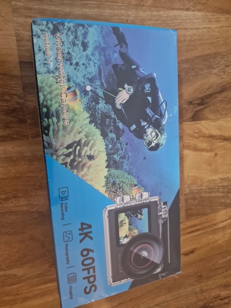 Syndesmos Action Camera 4K 60FPS, Underwater Camera