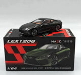 MASDI 1/64 Scale  LC500h Sport 2020 Green Diecast Car Model Toy Gift NIB