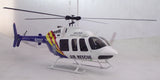 470 B 407 ARF Blue White Air Rescue RC Helicopter Pre-Painted Fuselage 470 Size