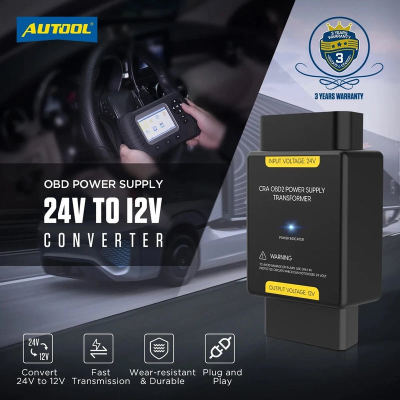 New OBD Power Supply 24V to 12V Adapter Input Voltage 24V to Output Voltage 12V
