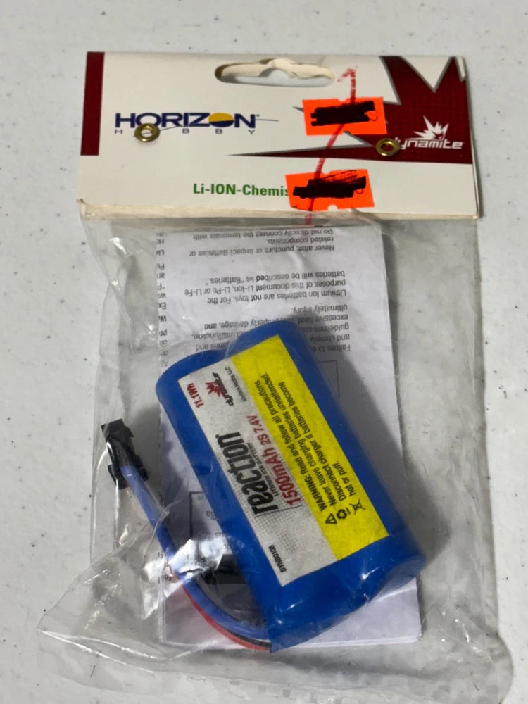 Dynamite DYNB0108 2S Li-Ion Battery 7.4V/1500mAh Horizon NEW NIB NIP Battery