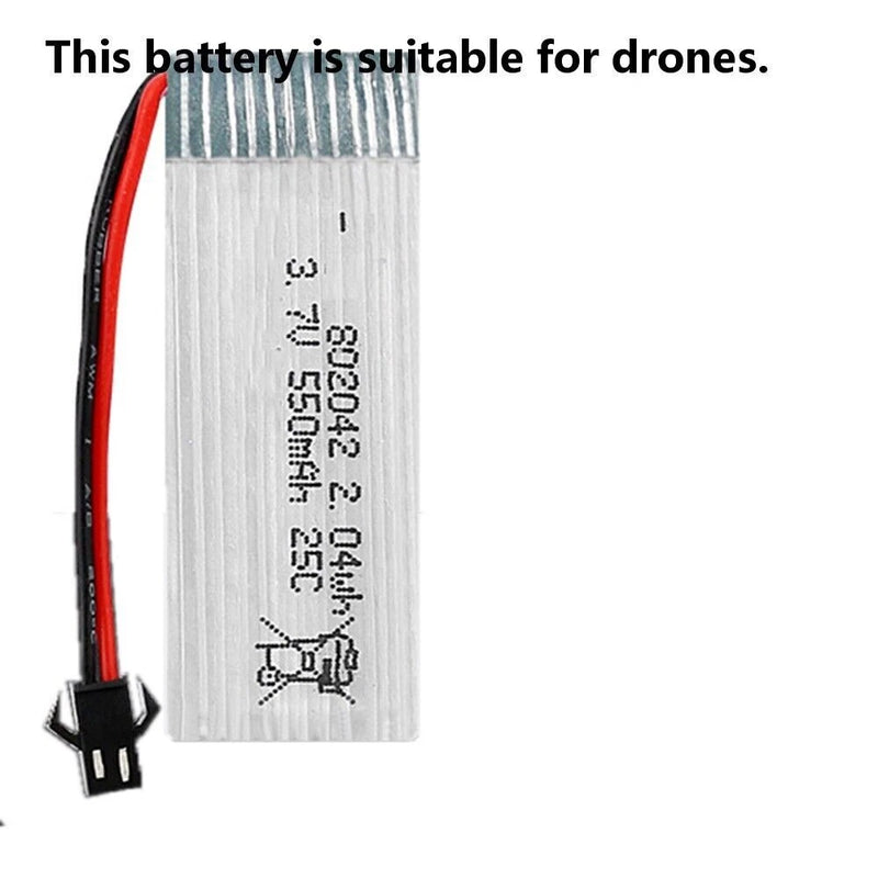 1¡Á3.7V 802042 25C 550mAh Rechargeable Li-Po Battery SM-2P plug For X5Sc Rc Drone