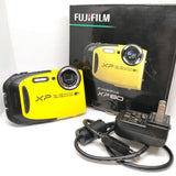 Fujifilm FinePix XP80 Waterproof Camera Yellow Wi-Fi Tested Excellent