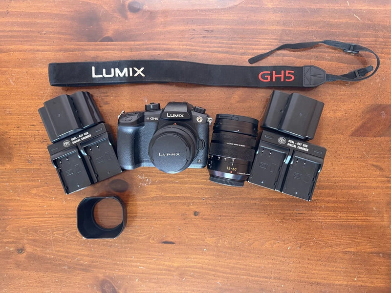 Panasonic LUMIX GH5 Mirrorless Camera Bundle w/ Lenses, Batteries, and Chargers