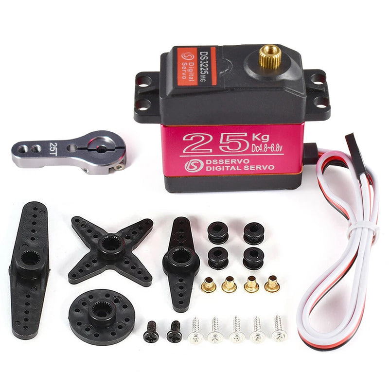 KingVal 25KG Metal Gear Large Torque Digital Servo for 1/8 1/10 1/12 RC Car Boat