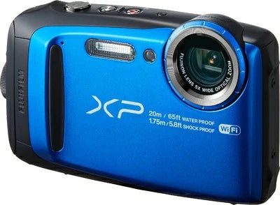 Fujifilm XP120 Waterproof Digital Camera Blue Compact from Japan