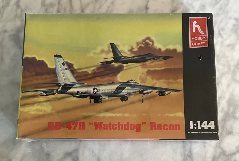 RB-47H Watchdog recon airplane model kit box, 1:144 scale, sealed