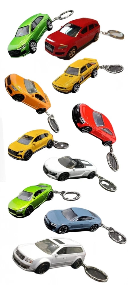 Model Car Keyrings AUDI Diecast Metal model GREAT Gift Keychains 1:64 scale