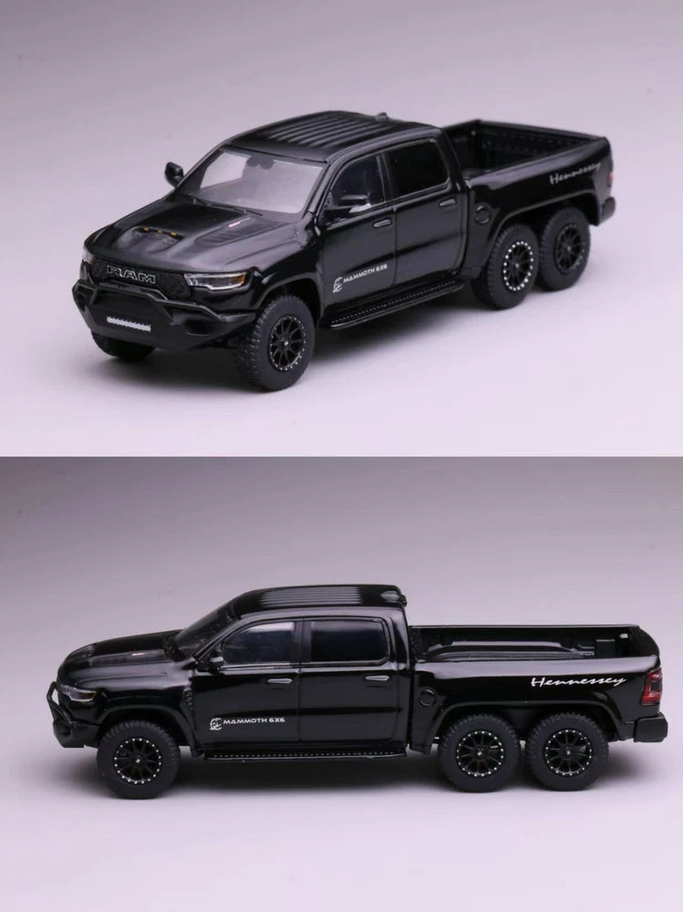 596 1:64 RAM 6¡Á6 with lights Alloy car Model Collectible Ornament Gift toy